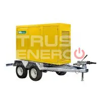 Дизельный генератор MitsuDiesel МД АД-250С-Т400-1РКМ29 в шумозащитном кожухе на прицепе